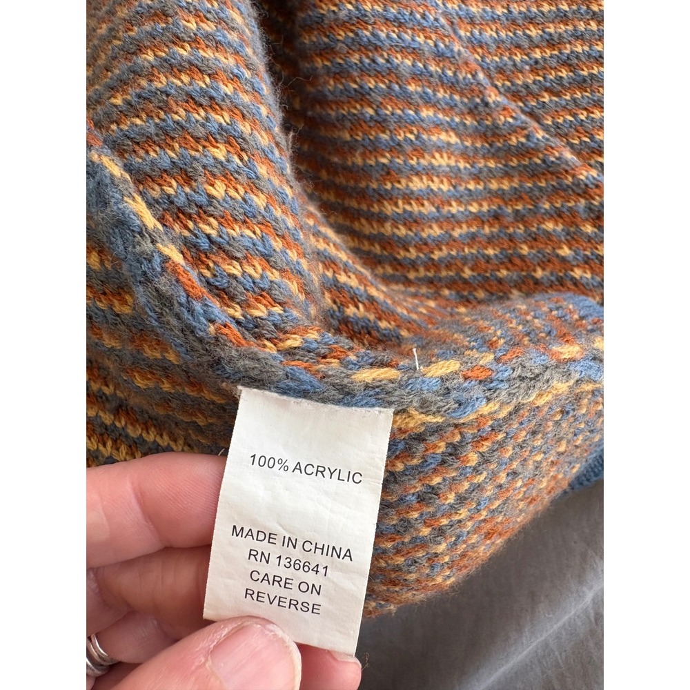 Cotton & Rye Outfitters Southwestern Cardigan Blue Orange Aztec Concho Sweater M - Picture 6 of 7